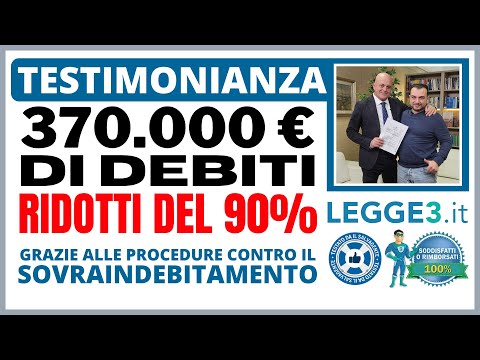 Debiti ridotti del 97%