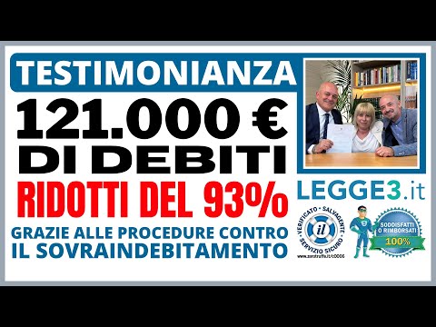Debiti ridotti del 93%