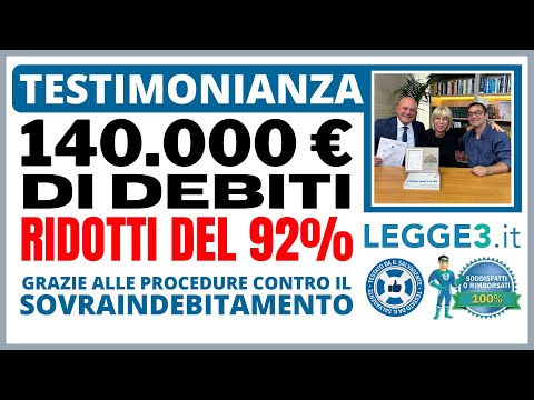 Debiti ridotti del 92%