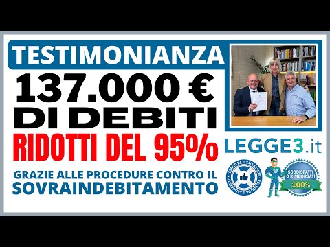 Debiti ridotti del 95%