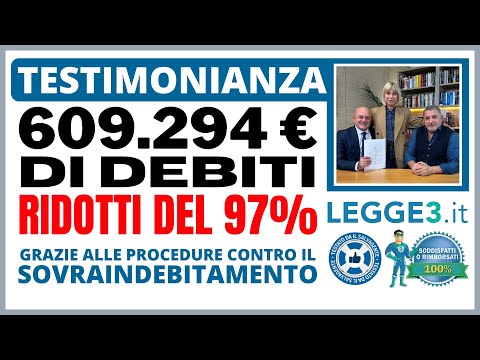 Debiti ridotti del 97%
